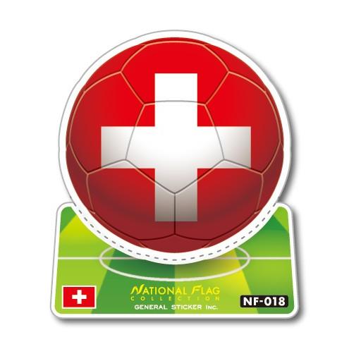 Jサッカーサポートステッカー サッカーボールステッカー スイス SWITZERLAND NF018 スポーツ