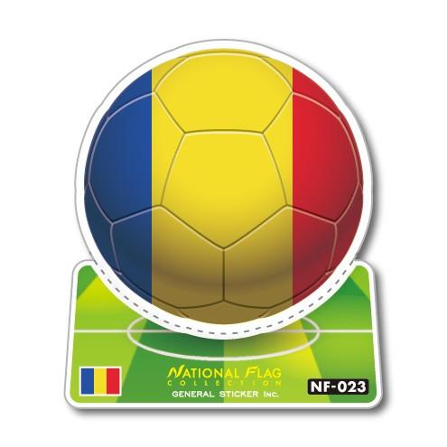 サッカーボールステッカー ルーマニア ROMANIA NF023 スポーツステッカー ワールドカップ｜we-love-sticker