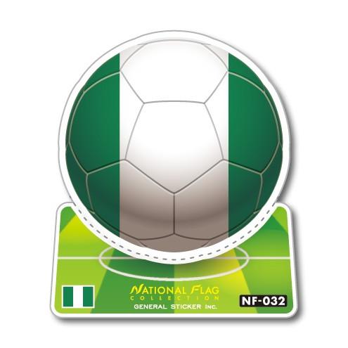 サッカーボールステッカー ナイジェリア NIGERIA NF032 スポーツステッカー ワールドカップ｜we-love-sticker