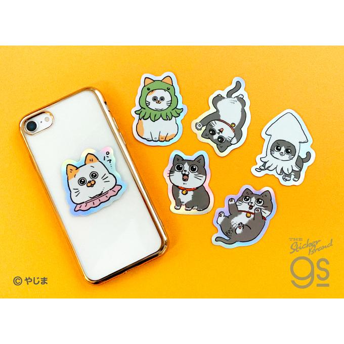 全6種セット ねこに転生したおじさん ホログラムミニステッカー マンガ