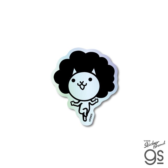 にゃんこ大戦争 ホログラムステッカー ネコフィーバー ゲーム game シュール かわいい バトル キャラクター 人気 gs 公式グッズ NYA013 | 