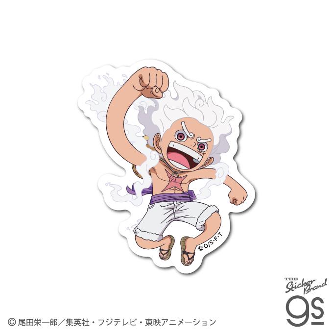 ワンピース ダイカットステッカー デフォルメ ルフィ(ギア5) 腕上げ