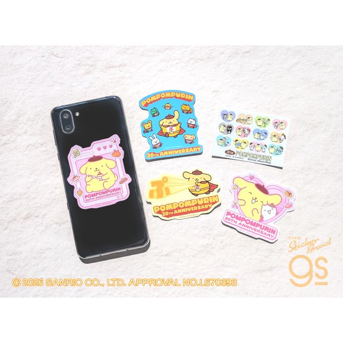 ポムポムプリン30th ダイカットステッカー ビーム 30周年 サンリオ