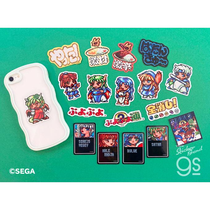 ぷよぷよ ドット ダイカットミニステッカー やった！ SEGA セガ 