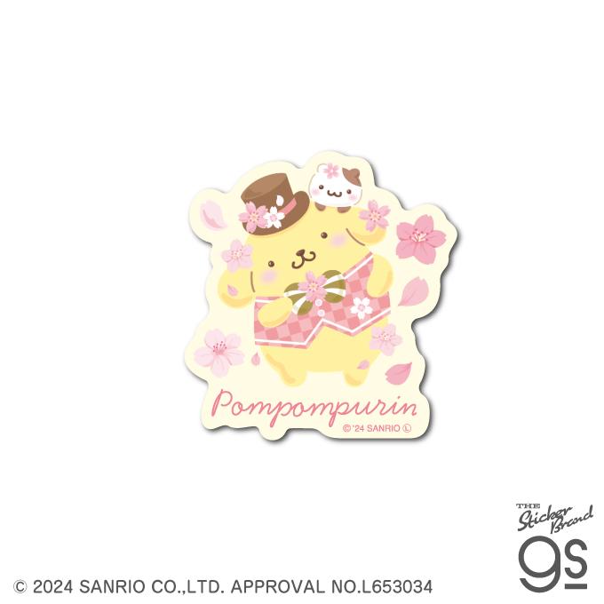 サンリオキャラクターズ キラキラ桜 ミニステッカー ポムポムプリン