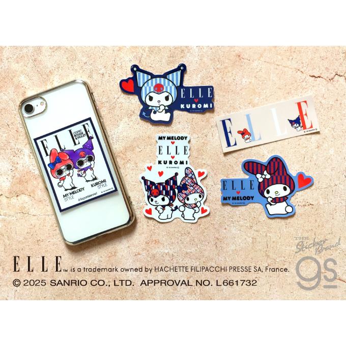 ELLE×マイメロディ&クロミ ダイカットステッカー マイメロディ
