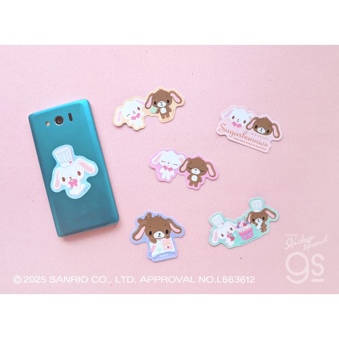 シュガーバニーズ ダイカットミニステッカー くろうさ サンリオ sanrio