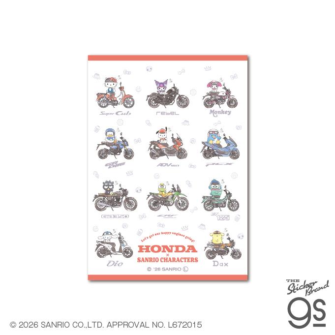 Honda×サンリオキャラクターズ ダイカットステッカー 集合 コラボ