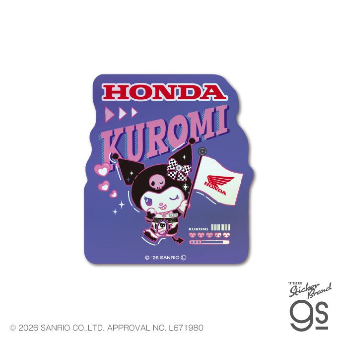 Honda×KUROMI ホログラムステッカー フラッグ サンリオ クロミ sanrio