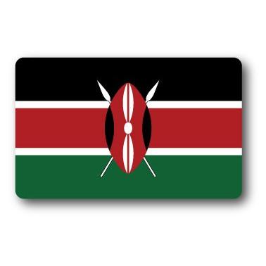 SK255 国旗ステッカー ケニア KENYA 100円国旗 旅行 スーツケース 車 PC スマホ｜we-love-sticker