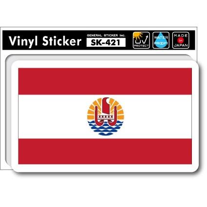 SK421 国旗ステッカー タヒチ TAHITI : ゼネラルステッカー - 通販