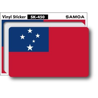 SK450 国旗ステッカー サモア SAMOA 100円国旗 旅行 スーツケース 車 PC スマホ｜we-love-sticker