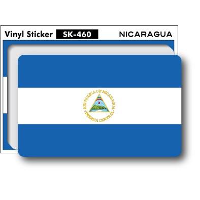 SK460 国旗ステッカー ニカラグア NICARAGUA 100円国旗 旅行 スーツケース 車 PC スマホ｜we-love-sticker