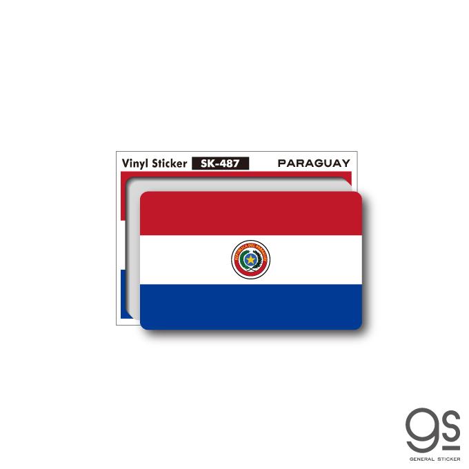 国旗ステッカー パラグアイ PARAGUAY 100円国旗 旅行 スーツケース 車 PC スマホ SK487 gs グッズ｜we-love-sticker