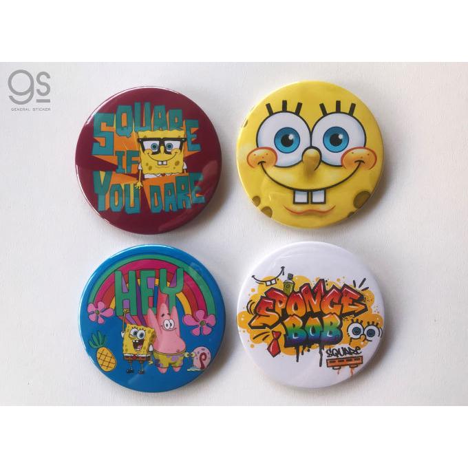 スポンジ・ボブ 76mm缶バッジ SPONGE BOB アメリカ アニメ