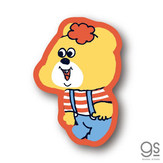 SWIMMER クマ ボーダー ミニステッカー キャラクターステッカー スイマー ブランド イラスト かわいい パステル レトロ 雑貨 SWM015 gs 公式グッズ｜we-love-sticker