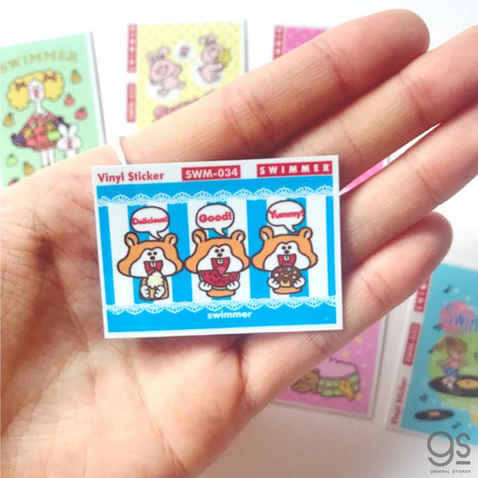 Swimmer Music ミニステッカー キャラクターステッカー スイマー ブランド イラスト かわいい パステル レトロ 雑貨 Swm033 Gs 公式グッズ Swm 033 ゼネラルステッカー 通販 Yahoo ショッピング