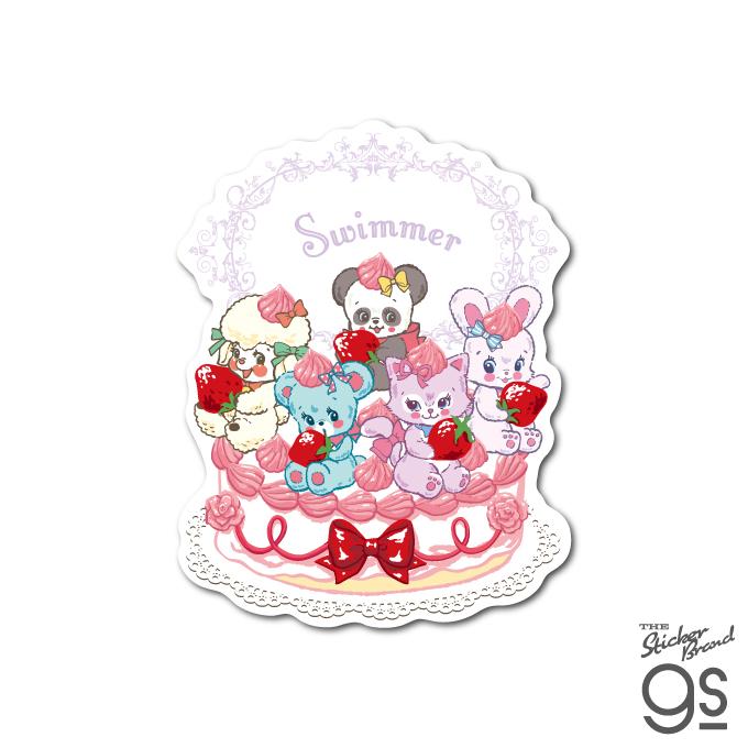 SWIMMER ダイカットステッカー ケーキ キャラクター ブランド イラスト