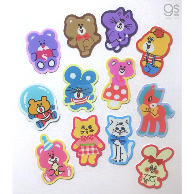 全12種セット Swimmer ミニステッカー キャラクターステッカー まとめ買い スイマー ブランド イラスト かわいい パステル レトロ 雑貨 Swmset03 Gs 公式 Swm Set03 ゼネラルステッカー 通販 Yahoo ショッピング