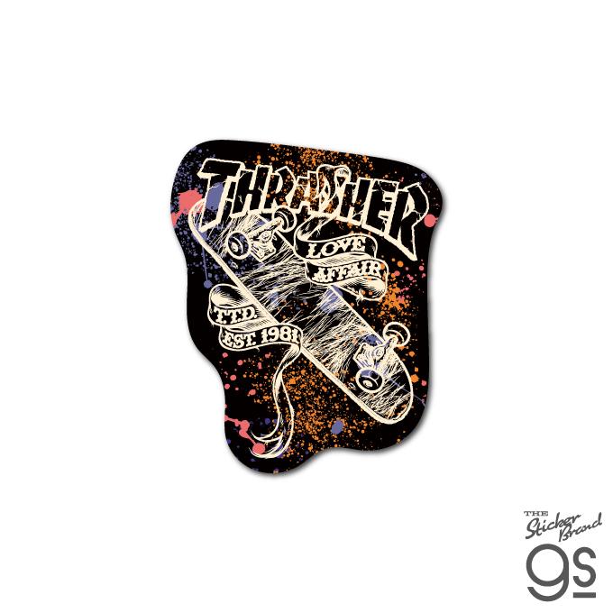 THRASHER ダイカットステッカー True' Til Death スラッシャー ロゴ