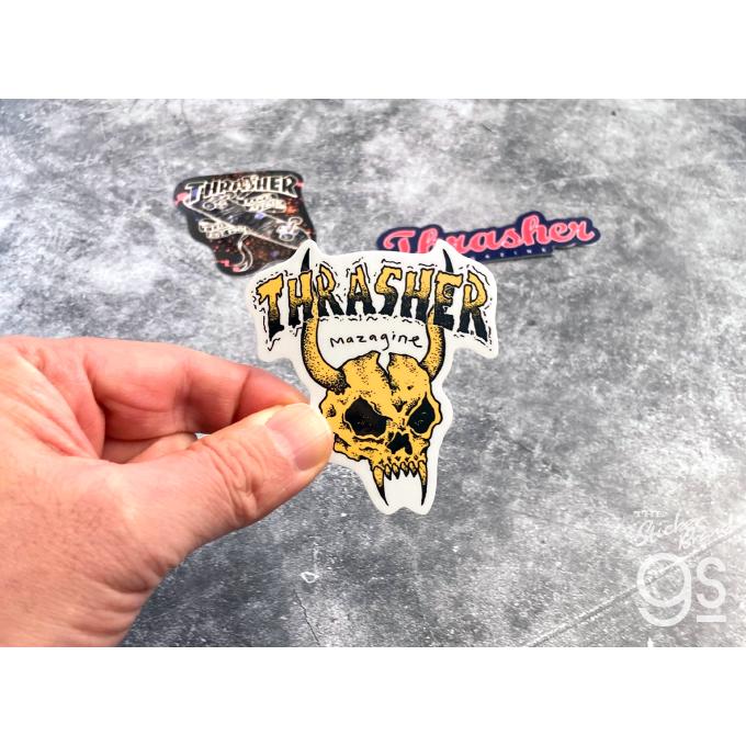 THRASHER ダイカットステッカー True' Til Death スラッシャー ロゴ