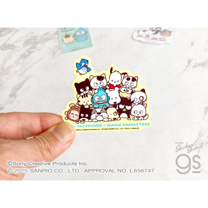 タマ＆フレンズ×サンリオキャラクターズ ステッカー 雨宿り sanrio