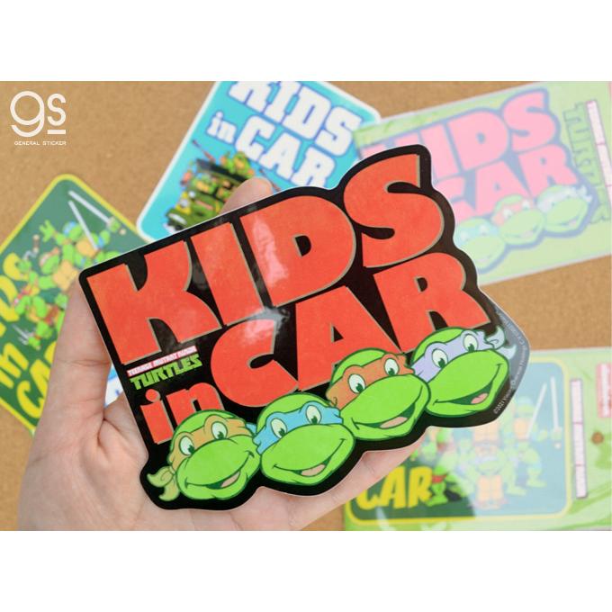 ミュータント・タートルズ KIDS in CAR 青 キャラクターステッカー