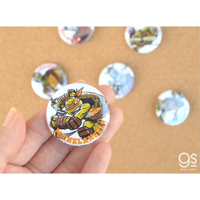 ミュータント・タートルズ 38mm缶バッジ ドナテロ キャラクター缶