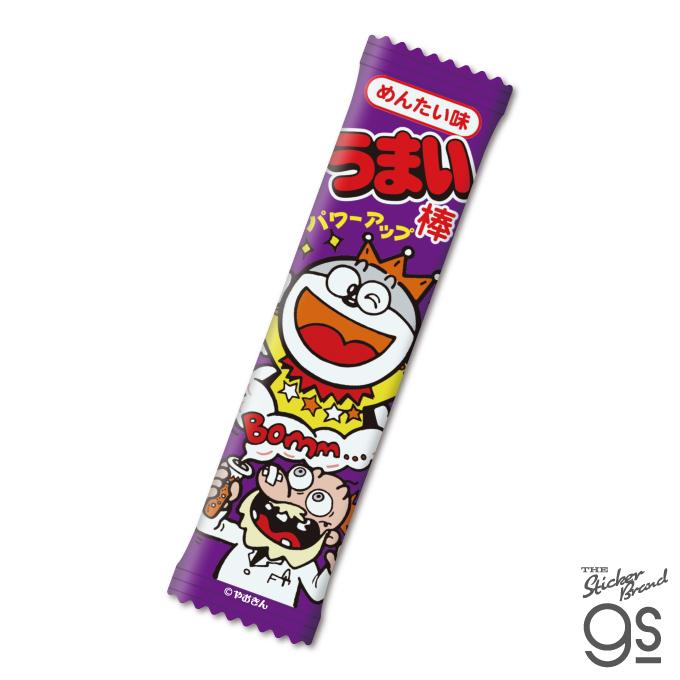 うまい棒 ダイカットステッカー めんたい味 スナック お菓子 おもしろ