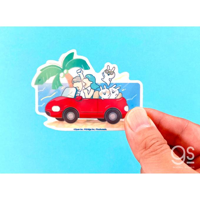うさぎゅーん×サマータイム ドライブ キャラクターステッカー コラボ summertime TikTok 配信 ストリーミング うさぎ イラスト USG003 gs 公式グッズ｜we-love-sticker｜02