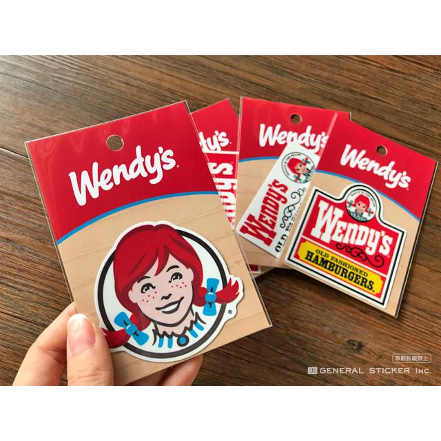 ウェンディーズ ステッカー Mサイズ ウェンディーちゃん WENDY'S ダイカット  キャラクター ライセンス商品 WEN001 gs グッズ｜we-love-sticker｜02