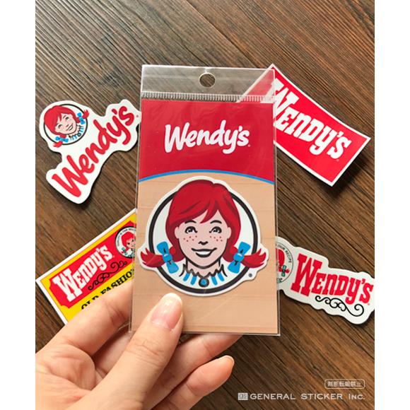 ウェンディーズ ステッカー Sサイズ ウェンディーちゃん ロゴ WENDY'S ダイカット  キャラクター ライセンス商品 WEN007 gs グッズ｜we-love-sticker｜02