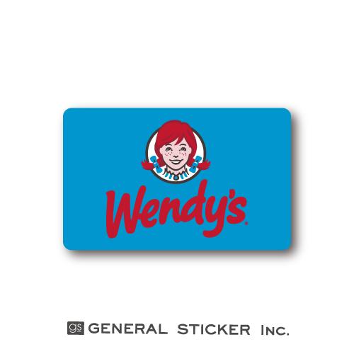ウェンディーズ ミニステッカー ウェンディーちゃん BLUE スクエア WENDY'S キャラクター ライセンス商品 WEN011 gs グッズ｜we-love-sticker