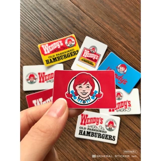 ウェンディーズ ミニステッカー ウェンディーちゃん BLUE スクエア WENDY'S キャラクター ライセンス商品 WEN011 gs グッズ｜we-love-sticker｜02