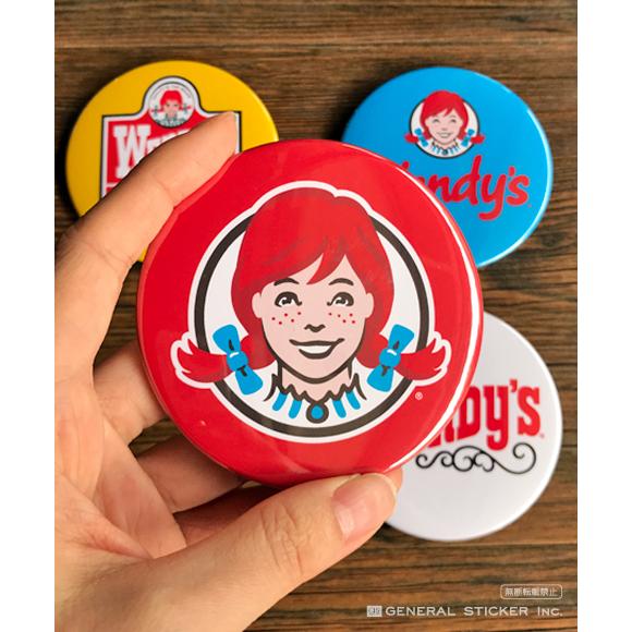 ウェンディーズ 缶バッジ 76mmサイズ BLUE ウェンディーちゃん ウェンディーズ 缶バッジ 76mmサイズ BLUE ウェンディーちゃん
