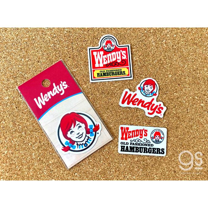 ウェンディーズ ミニステッカー ウェンディーちゃんとロゴ キャラクターステッカー WENDY'S XS WEN034 gs 公式 ステッカー｜we-love-sticker｜04
