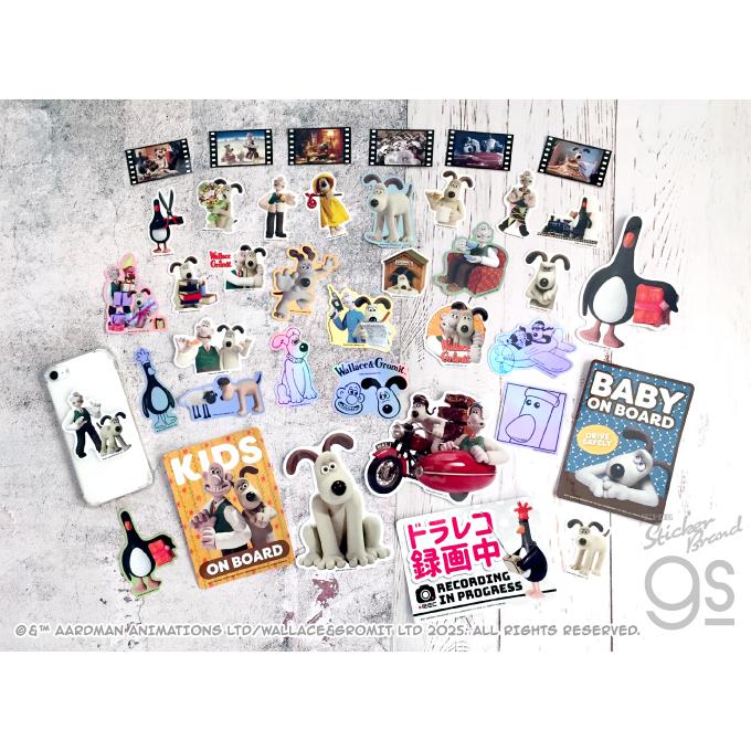 6種セット ウォレスとグルミット 場面写真ステッカー アニメ 映画