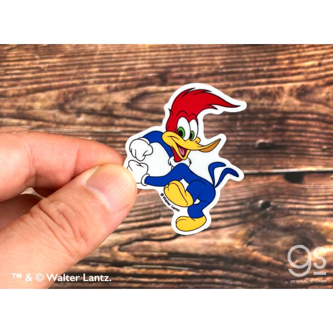 ウッドペッカー ダイカットミニステッカー ダッシュ  ユニバーサル キャラクターステッカー woody Woodpecker イラスト gs 公式グッズ WWP-005｜we-love-sticker｜02