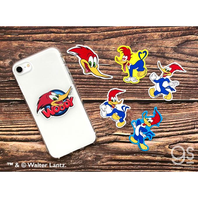 ウッドペッカー ダイカットミニステッカー ダッシュ  ユニバーサル キャラクターステッカー woody Woodpecker イラスト gs 公式グッズ WWP-005｜we-love-sticker｜03