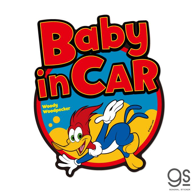 ウッドペッカー 車用ダイカットステッカー Baby in CAR ユニバーサル