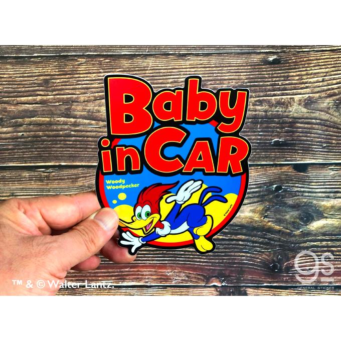 ウッドペッカー 車用ダイカットステッカー Baby in CAR ユニバーサル