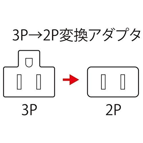 サンワサプライ コンセント 3P→2P変換アダプタ アースコード付き グレー TAP-AD1GYN｜we-st-villa-ge｜02