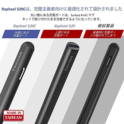 RENAISSER Raphael 520C Surface用タッチペン ヒューストンで設計され、台湾製 USB-C充電 新しいSurface Pro｜we-st-villa-ge｜02