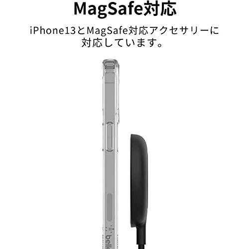 Belkin iPhone 13 mini用クリアケース MagSafe対応 抗菌 薄型 超耐衝撃 ソフトTPU MSA004btCL｜we-st-villa-ge｜02