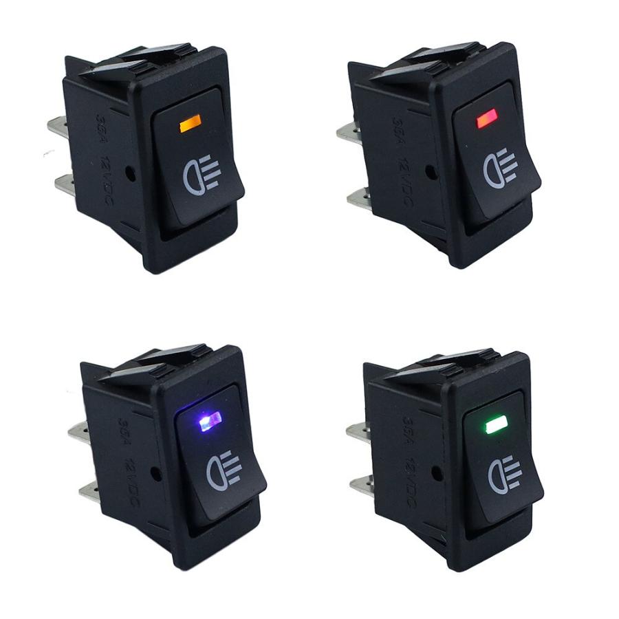 4ピンledインジケータrockerスイッチ車/オフロッカートグルスイッチドライビングフォグランプバー用 ccc202306132137