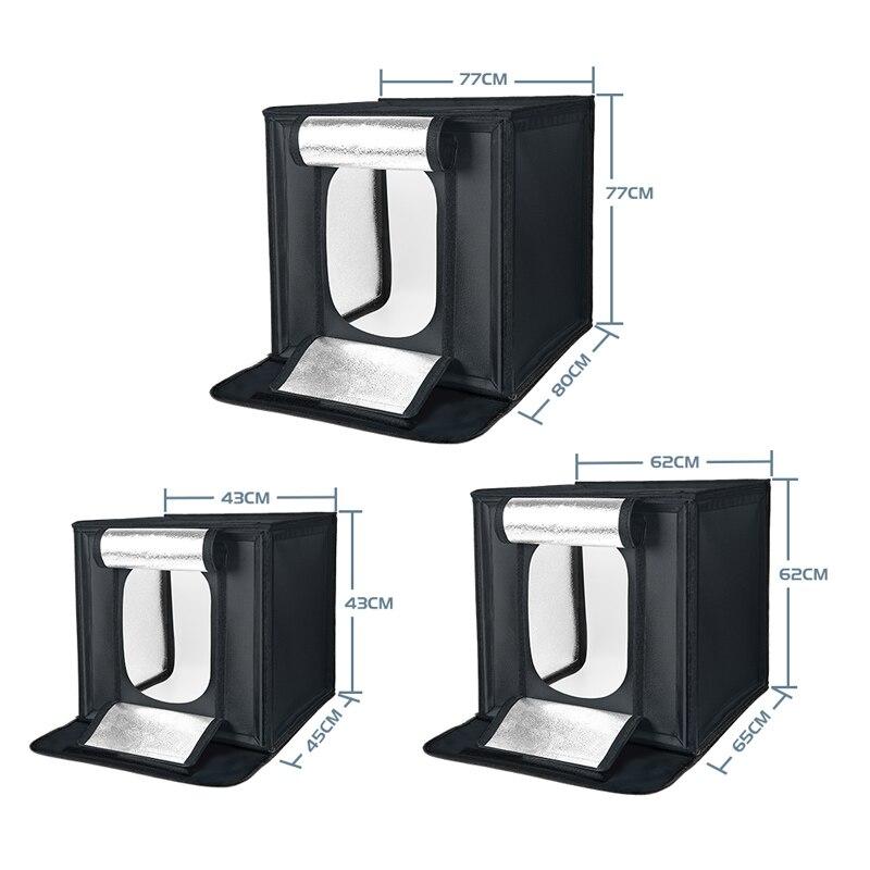 45　65　80cmフォトライトスタジオソフトボックスポータブル折りたたみ調光対応撮影テーブル撮影テントキットで5背景ボード