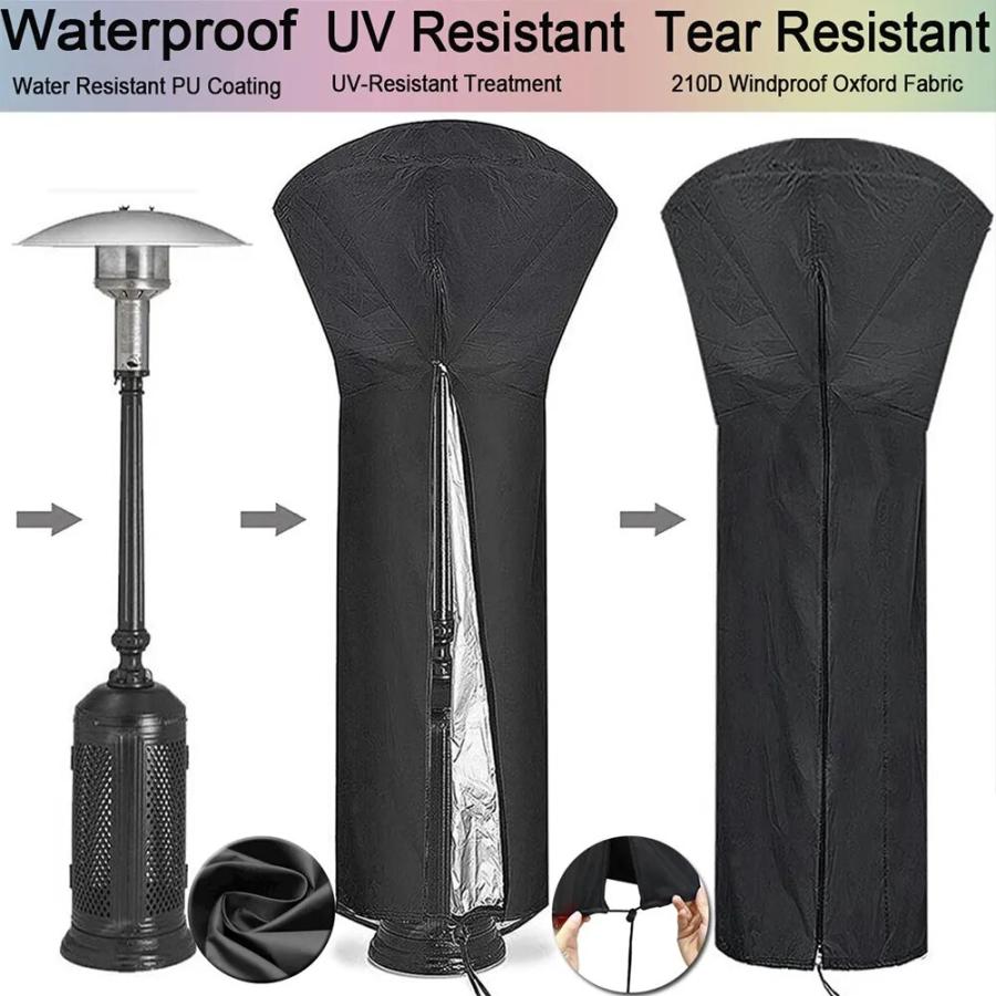 パティオ ガーデンファニチャーカバー 家具カバー テーブル パティオヒーター用防水ガーデンヒーターカバー,ピラミッドモチーフのカバー,ジッパー