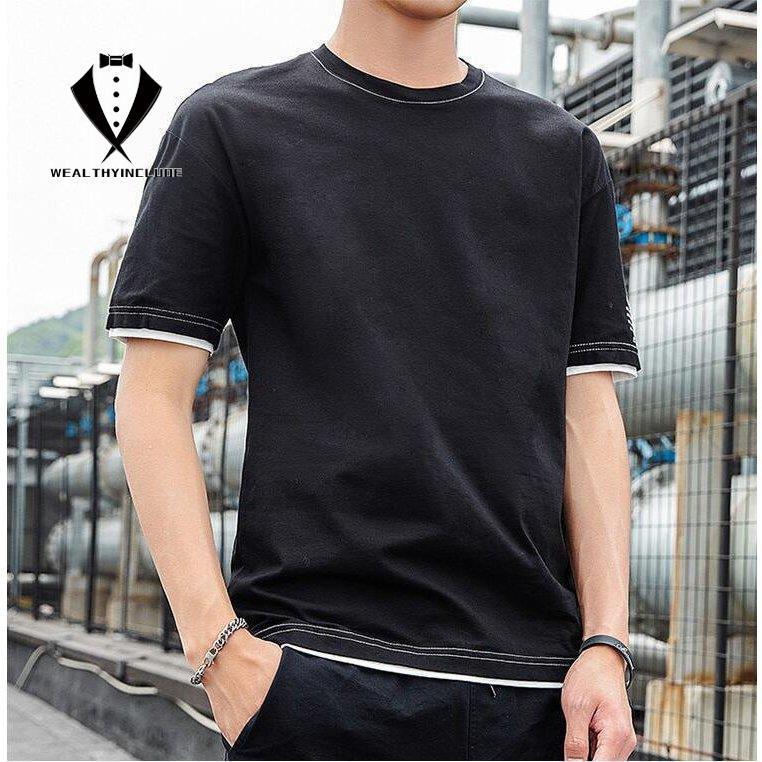 切り替えtシャツ メンズ 半袖tシャツ 半袖 切り替え ラウンドネック ダメージ加工 ゆったり ゆるtシャツ フェイクレイヤード 重ね着風 トップス Kryrpsm7lx Www 4dgelateria Com Br