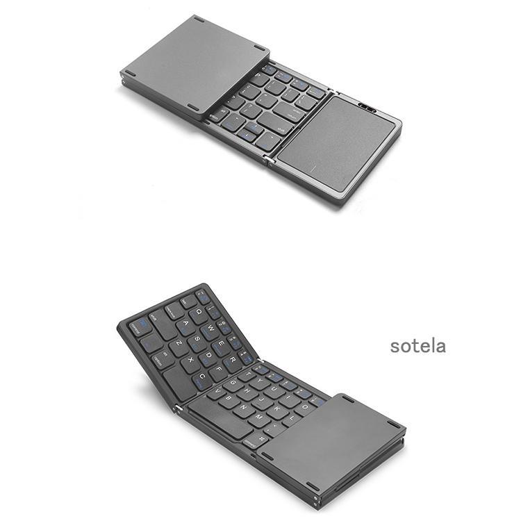 Bluetooth キーボード タッチパッド 折りたたみ ワイヤレス 無線 ブルートゥース iOS Android Windos 軽量 薄型 keyboard アンドロイド iphone｜wealthyinclude｜14