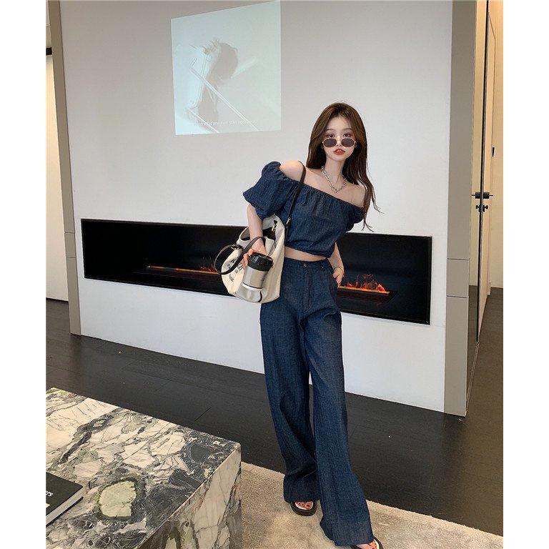 日本未入荷 セットアップ レディース ファッション 代 30代 40代 50代 カットソー 女性 カジュアル 春 夏服 秋 デニムオフショル ストレートジーンズ 半袖 Ocjapan Com Mm